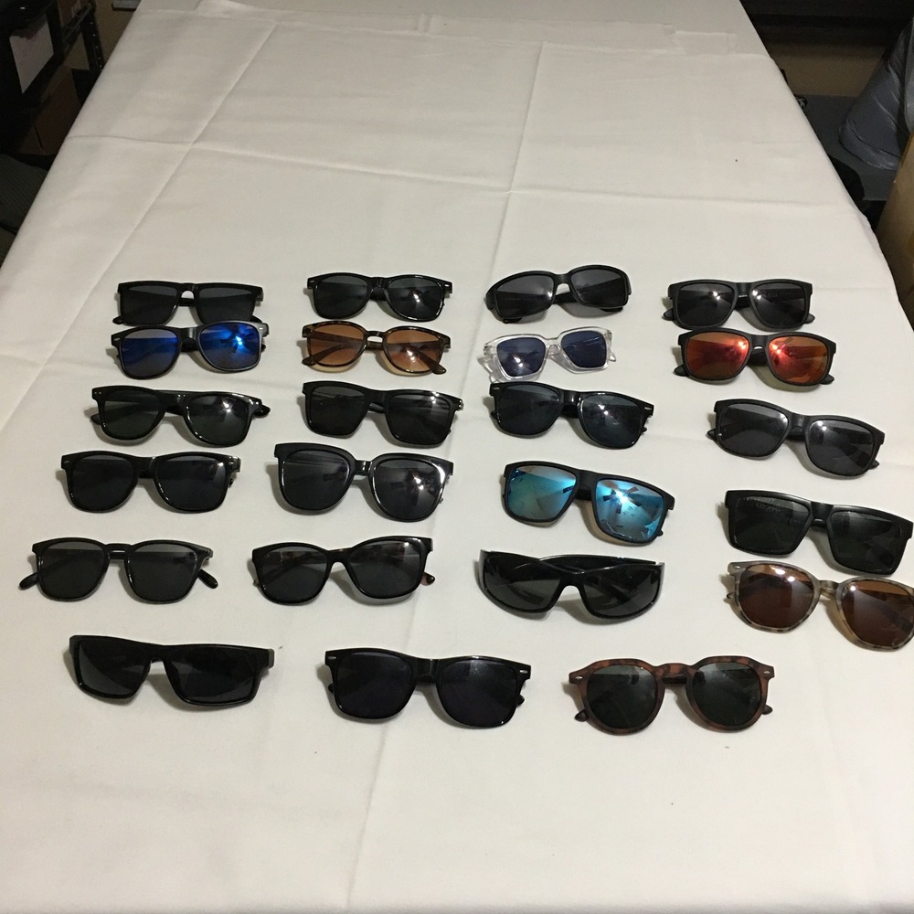 Lot of 23 Mixed Brand Sunglasses Unisex Multicolor Sport Casual Fashion